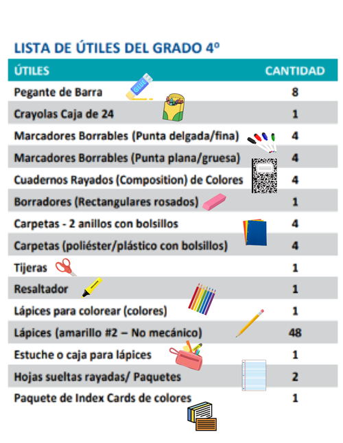 school supplies in spanish